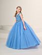 Tiffany Princess 13835 Tulle Skirt Bateau Neck Mini Pageant Dress