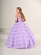 Tiffany Princess 13836 Tiered Skirt Square Neck Mini Pageant Dress