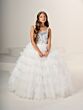 Tiffany Princess 13836 Tiered Skirt Square Neck Mini Pageant Dress