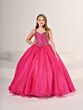 Tiffany Princess 13838 Basque Waist Lace-Up Mini Pageant Dress