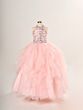 Tiffany Princess 13839 Tiered Skirt Halter Neck Mini Pageant Dress