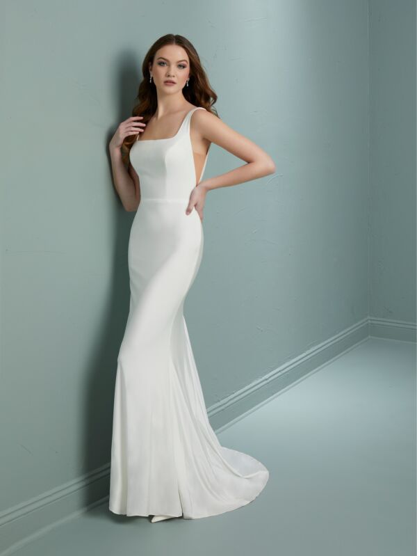 Christina Wu 48002 Open Back Square Neck Dress