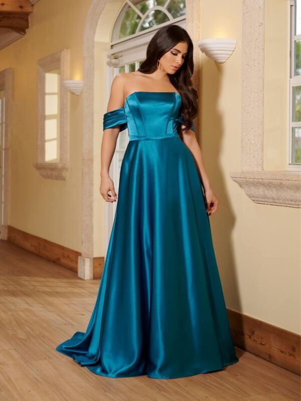 Christina Wu 48063 Removable Sleeve Slim Waistband Dress