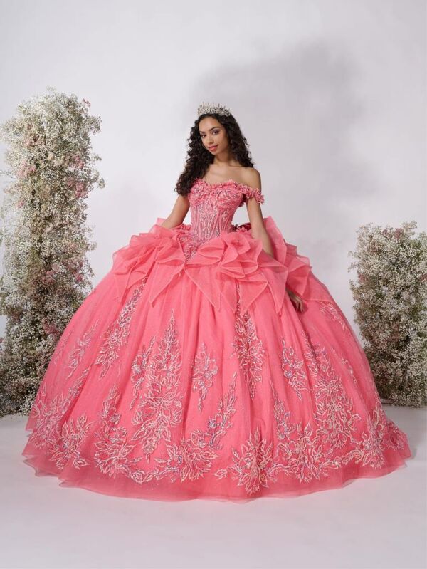 House of Wu 26121 Ruffle Topskirt Illusion Corset Dress