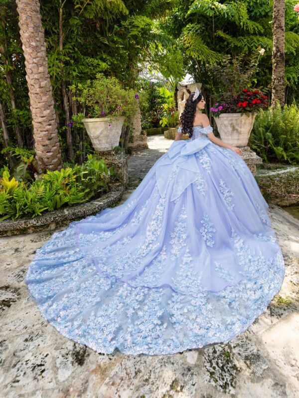 House of Wu 26100 Beaded Bodice Off-The-Shoulder Quinceanera Gown