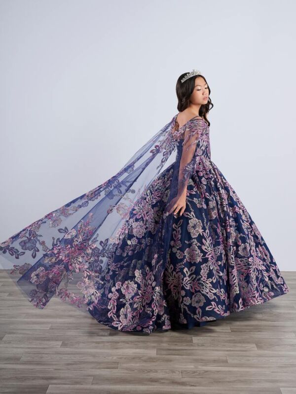 Tiffany Princess 13794 Sheer Cape Cold-Shoulder Mini Pageant Dress ...