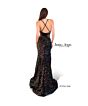 Jessica Angel 2536 Illusion Waist Cross Back Sequin Dress