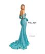 Jessica Angel 2561 Opera Gloves Sheer Corset Sequin Dress