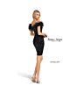 Jessica Angel 2577 Feather Neckline Sequin Dress