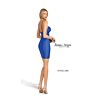 Jessica Angel 2584 Midriff Keyhole Halter Strap Dress