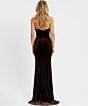 Jovani 45479 Rhinestone Neckline Strapless Velvet Dress