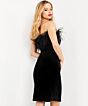 Jovani M3335 Feather Neckline Strapless Dress