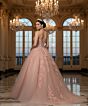Jovani Q43431 Spaghetti Strap Basque Waist Quince Dress