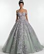 Jovani Q46665 Illusion Bodice Off The Shoulder Sweet 16 Gown