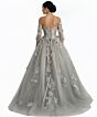 Jovani Q46666 Long Sleeve Illusion Corset Bodice Sweet 16 Gown