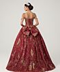 Jovani Q47377 Back Bow Basque Waist Sweet 16 Dress