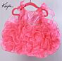 Sugar Kayne C229 Bow Strap Ruffle Skirt Dress
