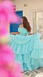 Amarra 88083 Crumbcatcher Neckline Layered Skirt Dress
