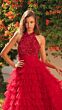 Amarra 88102 Ruffle Skirt Halter Neck Dress