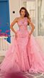 Amarra 88147 Layered Overskirt One Shoulder Dress