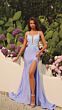 Amarra 88759 Floral Corset Lace-Up Glitter Dress
