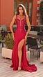 Amarra 88759 Floral Corset Lace-Up Glitter Dress
