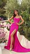 Amarra 88760 Beaded Neckline High Slit Dress