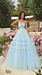 Amarra 88794 Ruffle Skirt Illusion Corset Dress