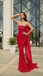 Amarra 94049 Bow Train Strapless Dress