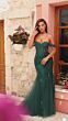 Amarra 88224 Godet Skirt Off The Shoulder Corset Dress