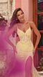 Amarra 88227 Godet Skirt Floral Glitter Corset Dress