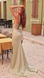 Amarra 88243 Floral Straps Illusion Corset Sparkly Dress