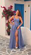 Amarra 88310 Square Neckline Lace Corset Glitter Dress