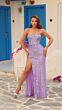 Amarra 88322 High Slit Strapless Sequin Dress
