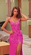 Amarra 88351 High Slit Floral Lace-Up Dress