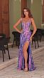 Amarra 88352 Sheer Sides Plunging Neckline Sequin Dress