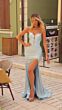 Amarra 88353 High Slit Hot Fix Corset Dress