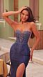 Amarra 88360 Sheer Sides Strapless Hot Fix Dress
