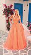 Amarra 88413 Strapless Sweetheart Corset Embroidered Dress