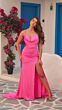 Amarra 88426 Panel Train Cowl Neck Lace-Up Dress