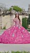 Amarra 54200 Floral Appliques Glitter Lace Quinceanera Dress