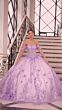 Amarra 54224 Illusion Corset 3D Flowers Quinceanera Gown