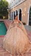 Amarra 54303 Detached Sleeve Bow Back Sweet 16 Dress