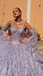 Amarra 54303 Detached Sleeve Bow Back Sweet 16 Dress
