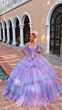 Amarra 54312 Ruffle Skirt Flutter Sleeve Sweet 16 Gown