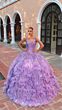 Amarra 54314 Ruffle Skirt Hooded Cape Sweet 16 Gown