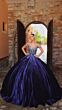 Amarra 54316 Cold-Shoulder Strap Basque Waist Quinceanera Dress