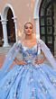 Amarra 54318 Cape Sleeve Sweetheart Neck Quinceanera Dress
