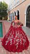 Amarra 54322 Bow Back Removable Sleeve Quinceanera Gown