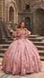 Amarra 54229 Cold-Shoulder Flutter Sleeve Bow Back Dress